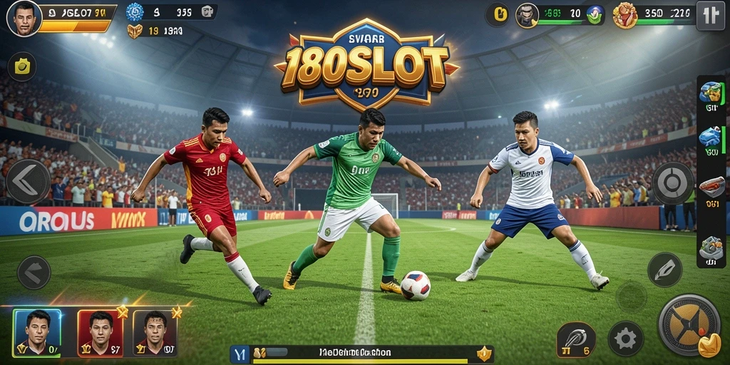 Tampilan gameplay 180SLOT yang penuh aksi dan semangat olahraga.