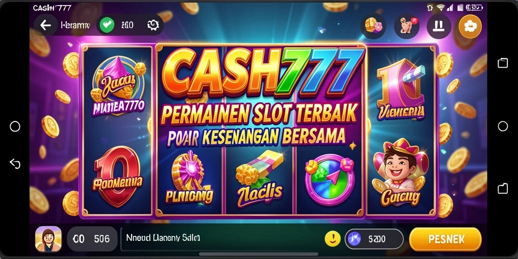 Tampilan menarik dari gameplay CASH777 yang penuh dengan fitur slot.