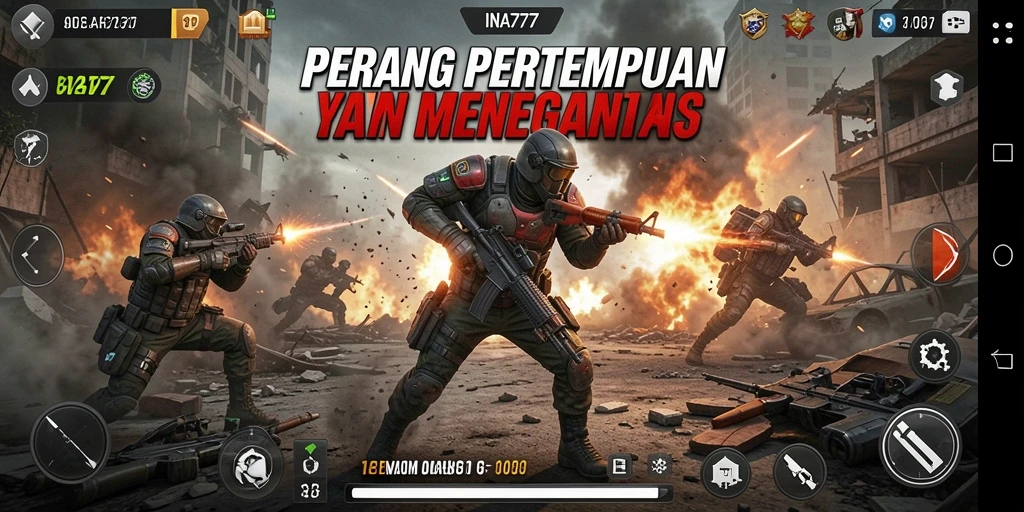 Tangkapan layar INA777 menunjukkan aksi tembak-menembak yang seru.