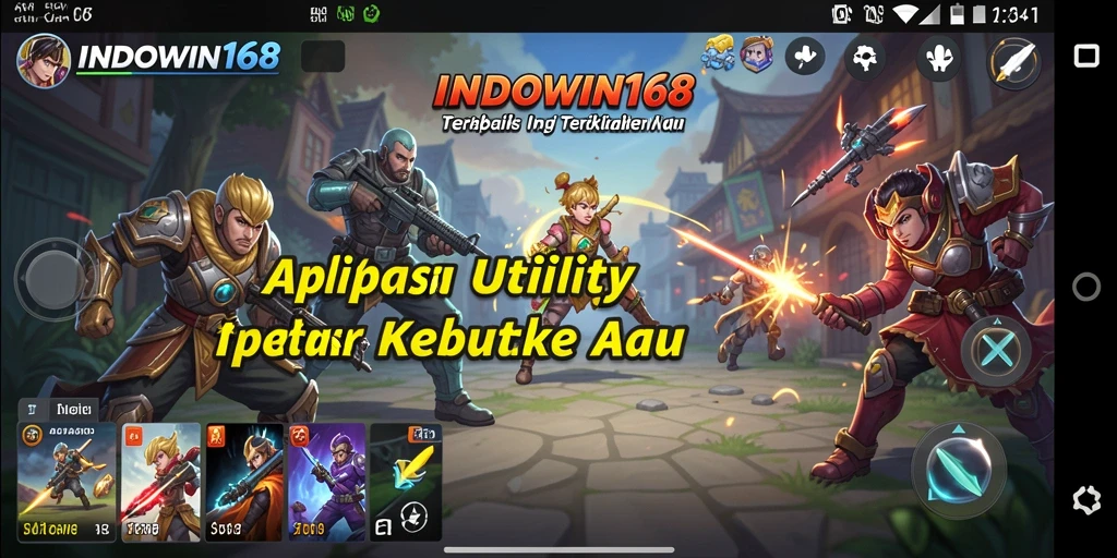 Tampilan utama INDOWIN168 dengan berbagai fitur Utility.