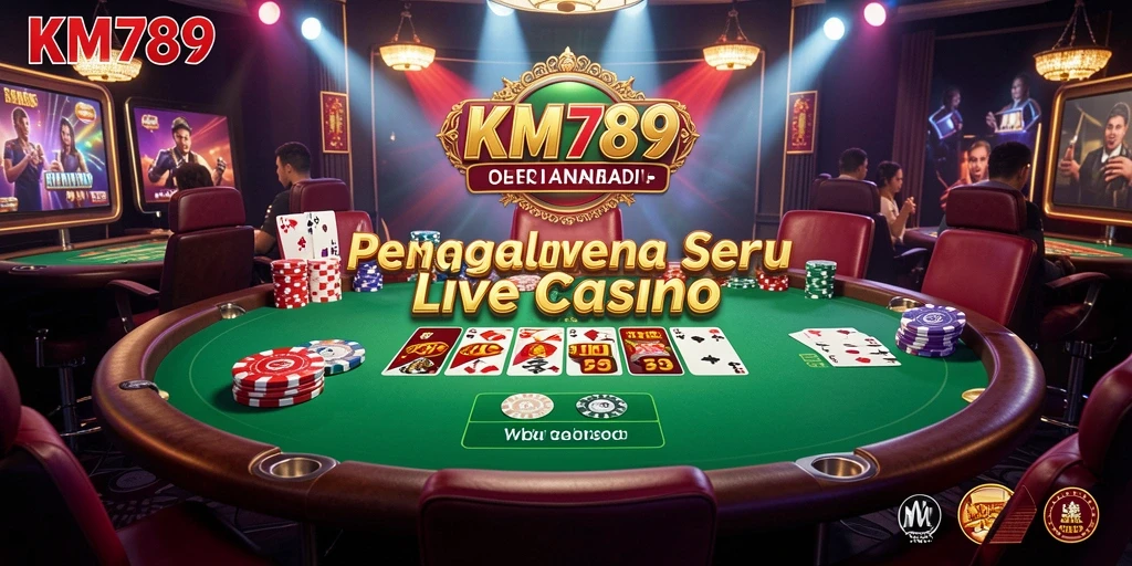 Tampilan gameplay Live Casino yang mendebarkan dari KM789.
