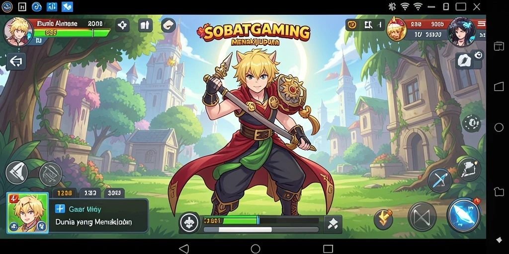 Tampilan gameplay menarik dalam SOBATGAMING dengan karakter Anime.