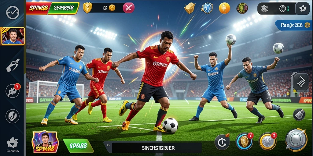 Tangkapan layar gameplay SPIN88 menunjukkan aksi seru dan dinamis olahraga.