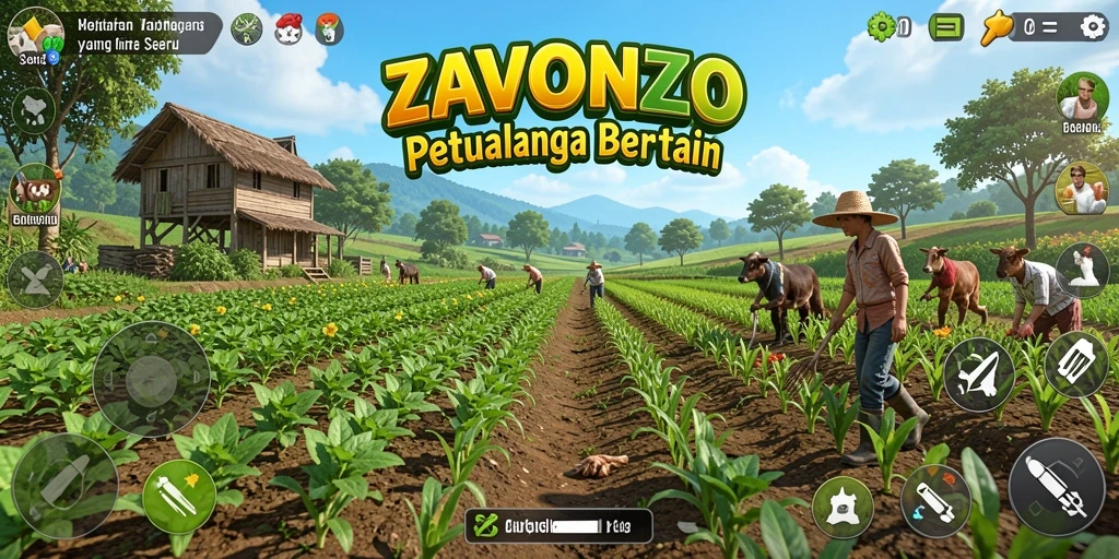 Berkebun dan merawat tanaman di ZAVONZO yang penuh warna.